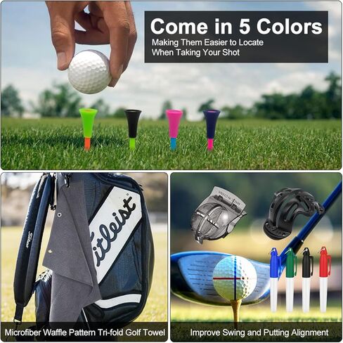 طقم تنظيف إكسسوارات الجولف 17 في 1، منشفة جولف، فرشاة تنظيف، أداة إصلاح ديفت، مجموعة محاذاة كرة الجولف، عداد النقاط، حامل كرة الجولف، تي شيرت، بطانات وأقلام كرة الجولف للرجال والنساء in Kuwait