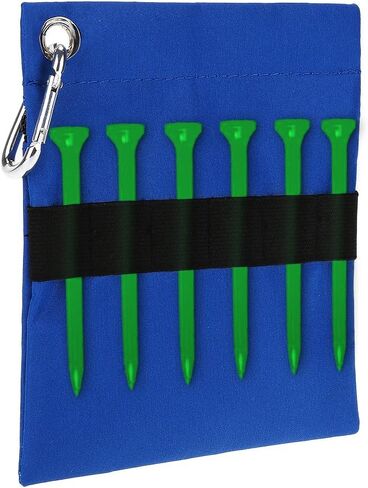 Dioche Golf Tee Pouch, Professional Zippered Golf Tee Ball Storage Bag, Portable Golf Ball Accessory Pouch with Carabiner in Saudi Arabia