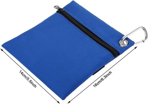 Dioche Golf Tee Pouch, Professional Zippered Golf Tee Ball Storage Bag, Portable Golf Ball Accessory Pouch with Carabiner in Saudi Arabia