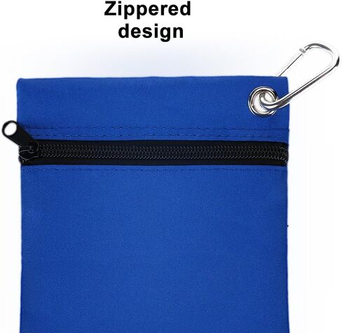 Dioche Golf Tee Pouch, Professional Zippered Golf Tee Ball Storage Bag, Portable Golf Ball Accessory Pouch with Carabiner in Saudi Arabia