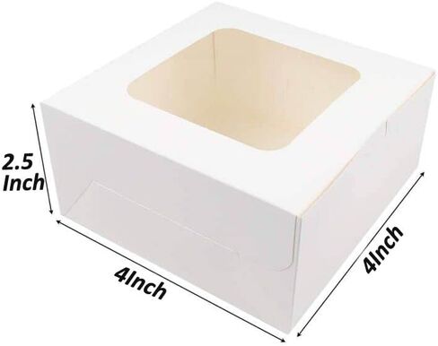 20pcs 8x8x5 Inches Cake Boxes with Window,8 Inch Cake Box,White Bakery Boxes Cajas Pasteles for Cake,Pastries,Cookies,Pie,Birthday Party,Wedding,Valentine's Day/White in Saudi Arabia