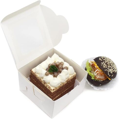 20pcs 8x8x5 Inches Cake Boxes with Window,8 Inch Cake Box,White Bakery Boxes Cajas Pasteles for Cake,Pastries,Cookies,Pie,Birthday Party,Wedding,Valentine's Day/White in Saudi Arabia