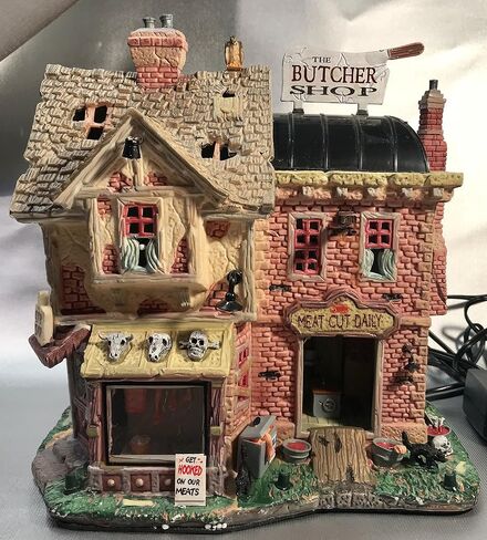 Lemax Spooky Town The Butcher Shop with Adaptor # 85663 in Saudi Arabia