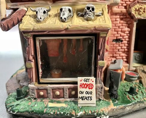 Lemax Spooky Town The Butcher Shop with Adaptor # 85663 in Saudi Arabia