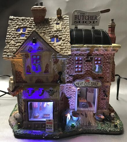 Lemax Spooky Town The Butcher Shop with Adaptor # 85663 in Saudi Arabia