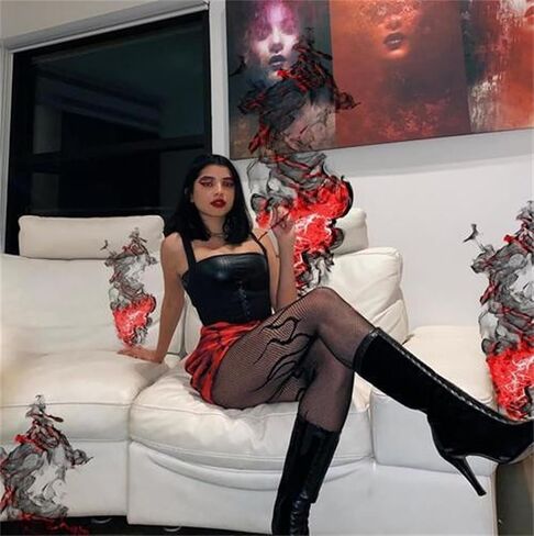 Patterned Fishnet Tights Stockings Women Sexy Pantyhose Thigh-High Animal Fishnets Socks High Waist Stockings Halloween Cosplay Party 3 pairs in Saudi Arabia