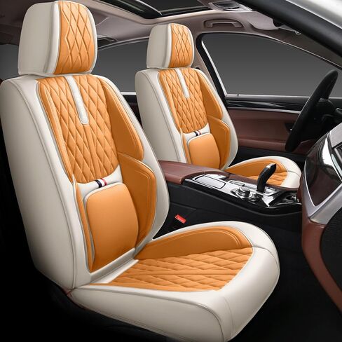 Comfortable Leather Auto Car Seat Covers Front & Rear Seat Protector Fit Sedan SUV 5 Seats Full Set Universal Fit (Black & Blue) in Saudi Arabia