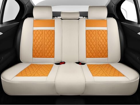 Comfortable Leather Auto Car Seat Covers Front & Rear Seat Protector Fit Sedan SUV 5 Seats Full Set Universal Fit (Black & Blue) in Saudi Arabia