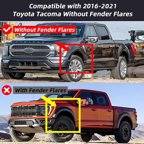 Mud Flaps Compatible with Toyota Tacoma 16-21 Front Rear Upgraded Mudflaps Splash Guards Pickup Truck Accessory 4pcs Set in Saudi Arabia