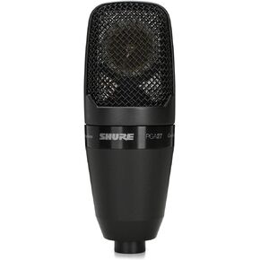 Shure PGA27 Condenser Microphone - Large-Diaphragm Side-Address Mic for Vocal/Acoustic Recording and Live Performance, with Cardioid Pick-up Pattern, Shock Mount and Carrying Case, No Cable (PGA27-LC)