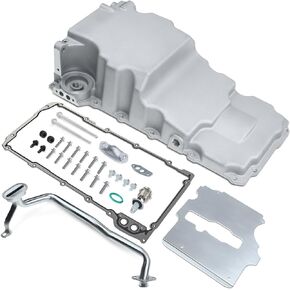 A-Premium 302-3, 81075# LS Engine Retrofit Oil Pan Kit, Low Profile, Aluminum, 4.0 in.Stroke, with Added Clearance & Turbo Drains, Compatible with LS1 LS2 LS3 Chevy A/G/F-Body