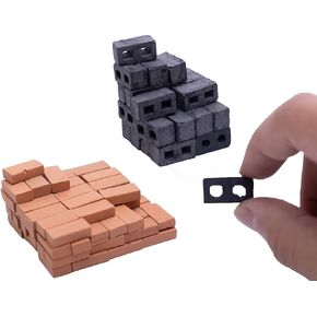 140 قطعة من مكعبات الطوب المصغرة 80 قطعة من الطوب الجداري الأحمر الصغير بمقياس 1 16 60 قطعة من مكعبات البناء الصغيرة بمقياس 1 12 من الطوب المزيف لبيت الدمى والحديقة والمناظر الطبيعية والإكسسوارات الحرفية in Kuwait