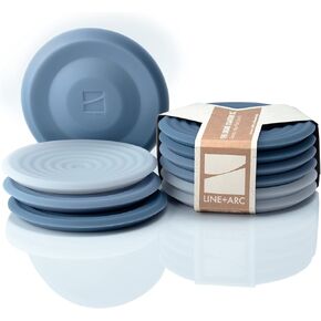 قواعد أكواب ديجري XL (شجرة جوشوا، مجموعة من 6 قطع) من LINE+ARC. سمك 10 مم، آمن للاستخدام في غسالة الأطباق، مقاوم للبقع، خارجي، طاولة القهوة، سيليكون، حديث، منتصف القرن، مشروب، غير ماص، هدية الانتقال لمنزل جديد in Kuwait