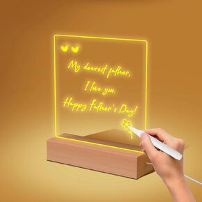 Gifts for Women Men Girls-Personalized DIY Night Light Lamp/Message Board with Erasable Pen,Room/Home/Office Décor,Best Gift for Mother's Day/Father'sday/Birthday/Wedding/Anniversary