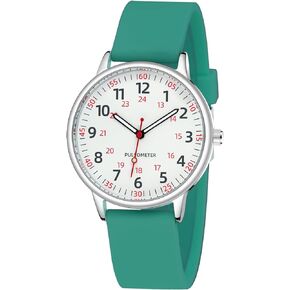 Nurse Watch for Women Waterproof Analog Silicone Watch with Second Hand Nursing Watch