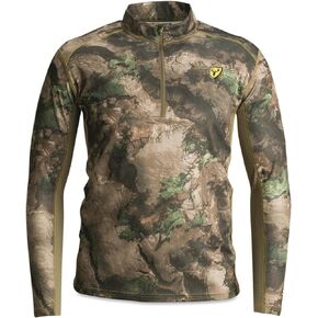SCENTBLOCKER Angatec Long Sleeve 1/4 Zip Performance Shirt Mens Camo Hunting Clothes