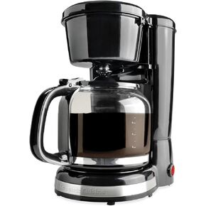 CC-1203-12C 12-Cup Coffee Maker, Stainless-Steel Coffee Maker with Glass Coffee Pot Carafe and Reusable Coffee Filter
