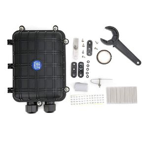 Fiber Termination Box Horizontal Fiber Optic Splice Enclosure IP68 Waterproof 1 in 1 Out Distribution Box for Fiber Optic Cable (24 cores)