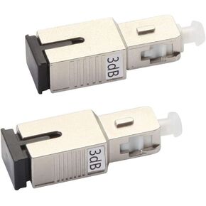 2 Pack 10dB SC Fiber Optic Attenuator, Single Mode Fixed in-Line Fiber Attenuator, SM SC/UPC Male to Female, dB Options: 3dB, 5dB, 7dB, 10dB in Kuwait