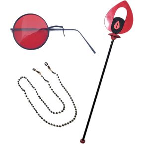 Alastor Prop Glasses Eyeglasses Chain Anime Alastor Cosplay Weapon Cane Costume in Kuwait