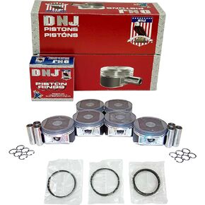 DNJ PRK648 مجموعة المكبس والخاتم لـ 2005-2017 نيسان سوزوكي خط الاستواء الحدودي NV1500 NV2500 NV3500 باثفايندر إكستيرا 4.0L V6 DOHC 24V يستنشق بشكل طبيعي VQ4DE