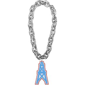 Aminco NFL Houston Oilers Throwback Fan Chain, Silver