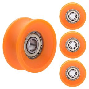 4Pcs U Groove Pulley Wheel U-Groove Roller Guide Pulley Rolling Bearing Roller Wheel 6x30x13mm for Hardware Doors Windows Track Drive Mechanical Equipment
