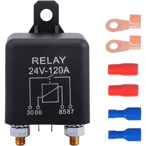 FOSHIO سيارة شاحنة قارب التبديل 24VDC 120A SPST 4pin التتابع الثقيلة سبليت تهمة بدال بداية التشغيل مع محطات
