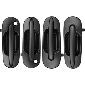 Exterior Door Handles,Front Rear Door Handles Driver Left Passenger Right Side,Replacement for 1997-2001 for Honda for CR-V,4pcs Black Handles Replace