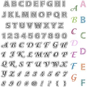 CRASPIRE 2 Sheets A-Z Letter 0-9 Number Clear Rubber Stamps Alphabet Vintage Reusable Transparent Silicone Stamp Seals for Journaling Card Making Scrapbooking Photo Album Decorative DIY