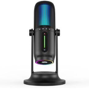ميكروفون بودكاست USB THRONMAX MDRILL Ghost RGB USB، ميكروفون كمبيوتر للتسجيل والألعاب والصوت، اضغط لكتم الصوت، مقبس سماعة الرأس، 96 كيلو هرتز 24 بت in Kuwait