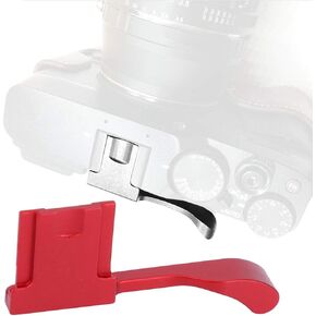 X100T Thumb Grip Aluminum Alloy Hot Shoe Thumb Up Hand Grip for X 100F X100T X A5 Mirrorless Camera Black (red)