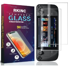 Screen Protector [2-Pack] for Steam Deck 7inch 2021 & 2022 64 GB/ 256 GB NVMe/ 512 GB NVMe Model, Tempered Glass Film Screen Protector, 0.33mm