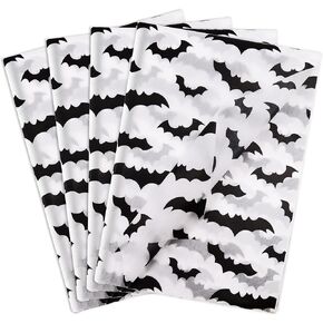 Hi Sasara 100 Sheets Black Bat Tissue Paper Bulk,14 x 20 inch,Black Halloween Bat Tissue Paper for Gift Bags,Black Bat Halloween Tissue Paper for Halloween Party