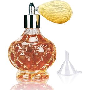 LINALL Perfume Atomizer Spray Bottle - 3.4oz Glass Refillable Bottle with Air Bulb Professional Classic Sprayer for Cocktail Great for Bartender Home Bar