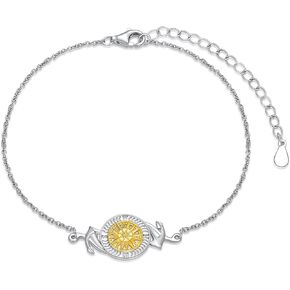 Graduation Bracelets/Anklet 2024 Sterling Silver Graduation Cap Bracelets/Anklet with Moonstone Birthstone Graduation Jewelry Gifts College Graduation Gifts 2024 for Her Women Girls