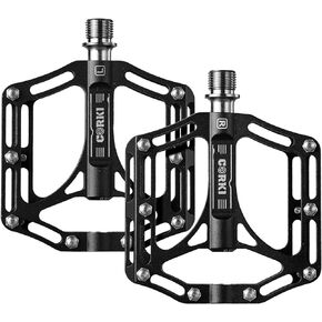 Corki Cycles TOPO Titanium Flat Platform Mountain Bike Pedals - 9/16"