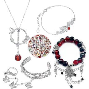 Zaky Heaven Official's Blessing - Tian Guan Ci Fu Cosplay Necklaces Hua Cheng Xie Lian Bracelets Character Sticker Set 14 PCS