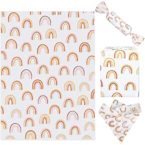 Whaline 100 Sheet Boho Rainbow Tissue Paper Boho Style Gift Wrapping Tissue Paper Bohemia Rainbow Decorative Art Paper for Spring Summer Birthday Party Favor Decor Craft Gift Packaging, 13.8 x 19.7"