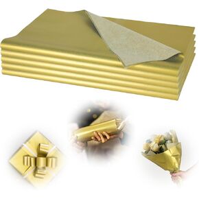 ASOEMERZ 500 Sheets Metallic Gold Tissue Paper - 20" x 20" Gift Wrapping Paper for Birthday Mother's Day Party Gift Bags Decoration in Kuwait