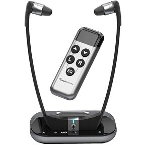 VOCA Amplicomms TV3500 TV Headphones, TV Hearing Device for Seniors, Amplified TV Listening System for Hard of Hearing, Come with Remote Control, for Hearing Impaired