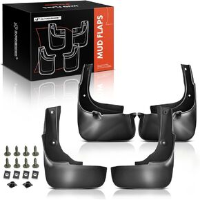 A-Premium Set of 4PCS Mud Flaps Splash Guards Mudguards Mudflaps with Hardware Kits Accessory Compatible with Lexus RX350, RX450H, RX-Class, 2010-2015, Black Color, Front LH RH and Rear LH RH