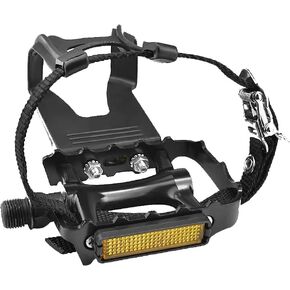 Mountain Bicycle Pedal,Aluminum Alloy Bicycle Pedal Suitable for BMX MTB 9/16 "with Toe Clip, Suitable for Fitness Bicycles and Regular Bicycles