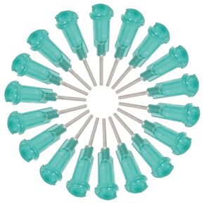 1.5 Inch 18 Ga Blunt Tip Dispensing Needle with Luer Lock, Set of 20 (Green)