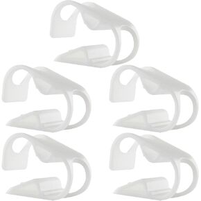 1/2" - 5/8" Plastic Tubing Clamps Adjustable Tube Clamp, Laboratory Pinch Valve Flow Control Hose Clamp - Pack of 5 White