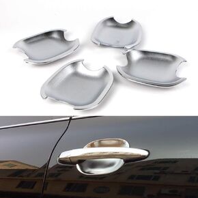 8Pcs 4 Door Handle Cover Compatible with Toyota Highlander 2008-2013, Camry 2007-2011, Avalon Sienna 4Runner Tacoma Lexus GX470 RX350 GS350 Exterior ABS Molding Trim (Chrome Plated)