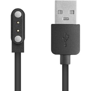 kwmobile USB Cable Charger Compatible with Yamay AGPTEK LW11 / Yamay SW022 / Haylou RT LS05S, Solar LS05 Cable - Charging Chord for Smart Watch - Black