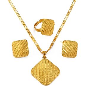 Ethiopian Jewelry for Women Set - Etiopian Jewelry - African Jewelry Sets for Women - Ethiopian Jewelry Sets Pendant Necklaces Earrings Rings for Women Eritrean Dubai Wedding Gifts