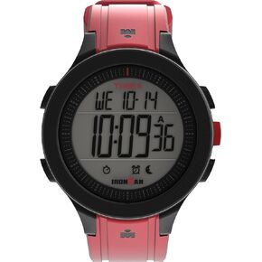 Timex Unisex Ironman T200 42mm Watch - Red Strap Digital Dial Black Case