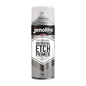 JENOLITE Universal Etch Primer | GREY | High Performance Self Etch Primer For Difficult Surfaces Including Aluminum Galvanised Steel Stainless GRP Plastic | 13.5 fl oz (400ml)